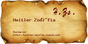 Heitler Zsófia névjegykártya