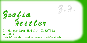 zsofia heitler business card